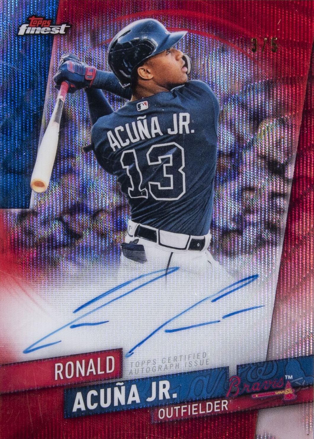 2019 Finest Autographs Ronald Acuna Jr. #FA-RAJ Baseball Card