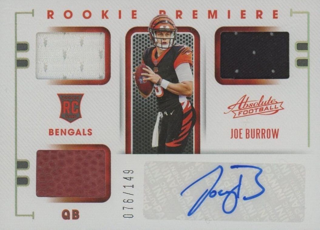 2020 Panini Absolute Joe Burrow #201 Football Card