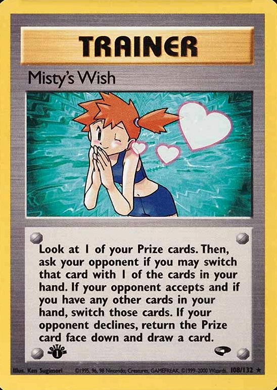 2000 Pokemon Gym Challenge Misty's Wish #108 TCG Card