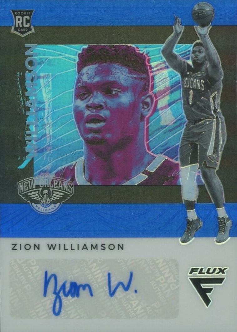 2019 Panini Chronicles Flux Rookie Autograph Zion Williamson #FRZWL Basketball Card