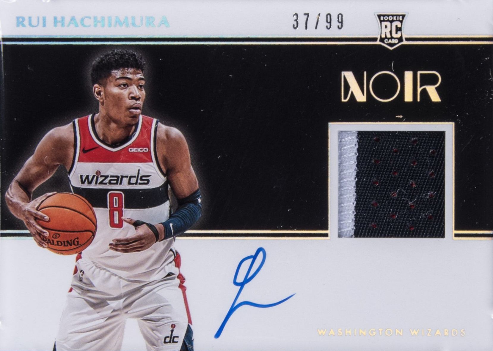 2019 Panini Noir Rui Hachimura #358 Basketball Card