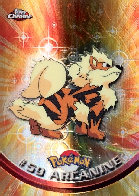 2000 Topps Chrome Pokemon T.V. Arcanine #59 TCG Card