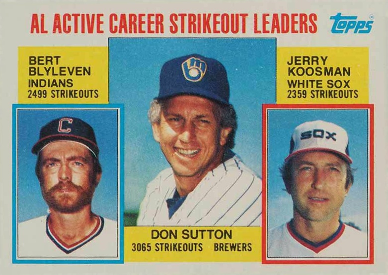 1984 Topps A.L. Active Career Strikeout Leaders #716 Baseball Card