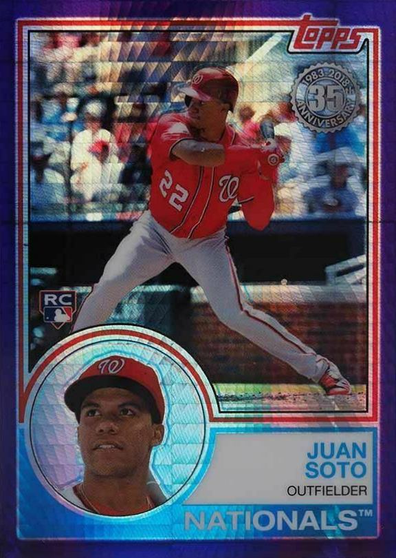 2018 Topps Silver Pack 1983 Chrome Promo Juan Soto #134 Baseball Card