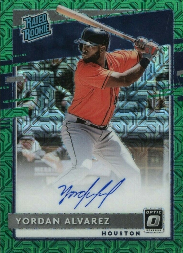 2020 Panini Donruss Optic Rated Rookies Signatures Yordan Alvarez #RRSYA Baseball Card