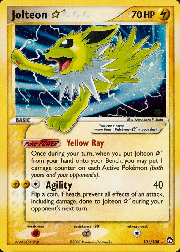 2007 Pokemon EX Power Keepers Jolteon-Holo #101 TCG Card