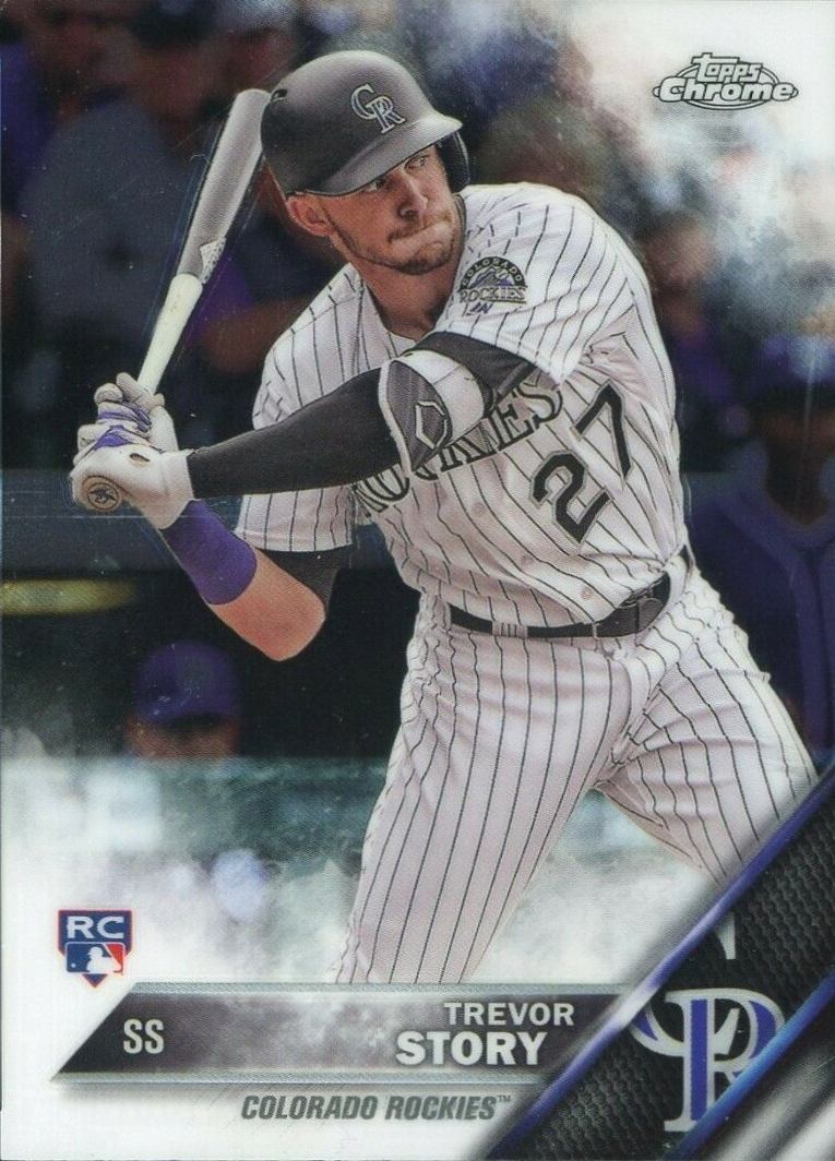 2016 Topps Chrome Trevor Story #45 Baseball Card