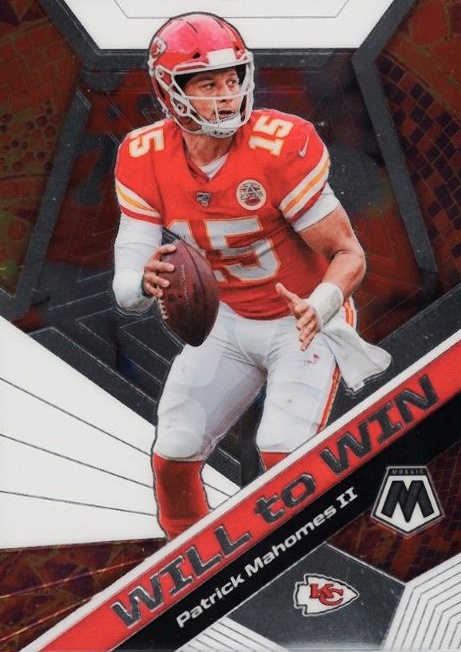 2020 Panini Mosaic Will to Win Patrick Mahomes II #WW1 Football Card