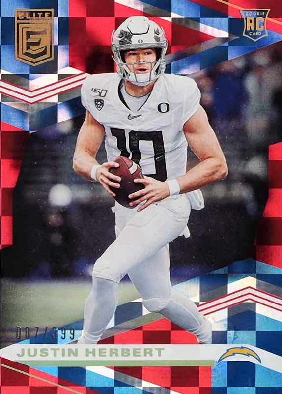 2020 Panini Donruss Elite Justin Herbert #104 Football Card