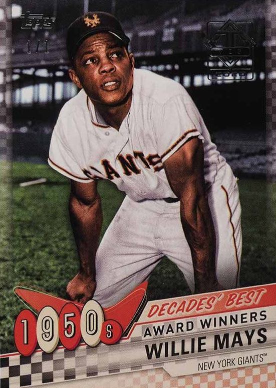 2020 Topps Transcendent VIP Willie Mays #DB6 Baseball Card