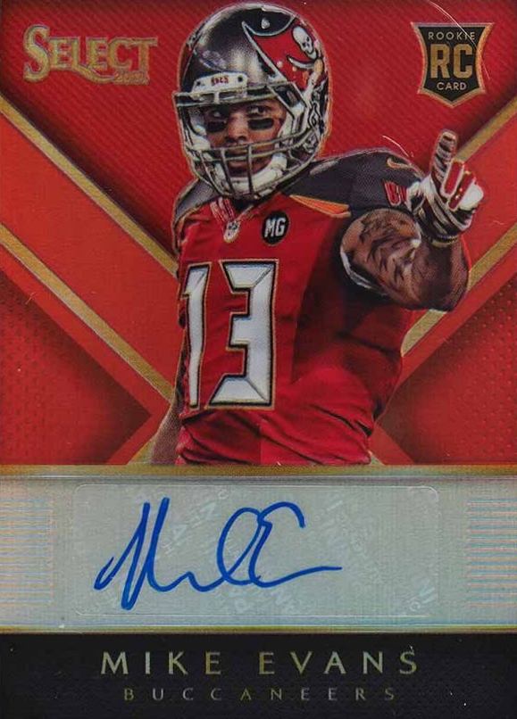 2014 Panini Select Rookie Autograph Mike Evans #RAME Football Card