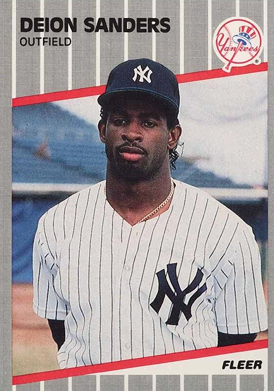 1989 Fleer Update Deion Sanders #U-53 Baseball Card