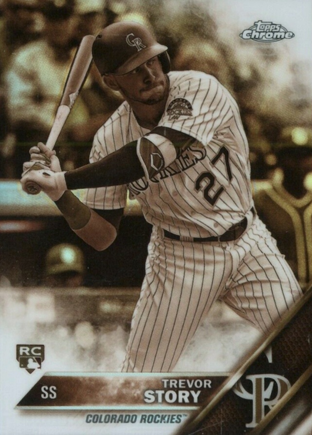 2016 Topps Chrome Trevor Story #45 Baseball Card