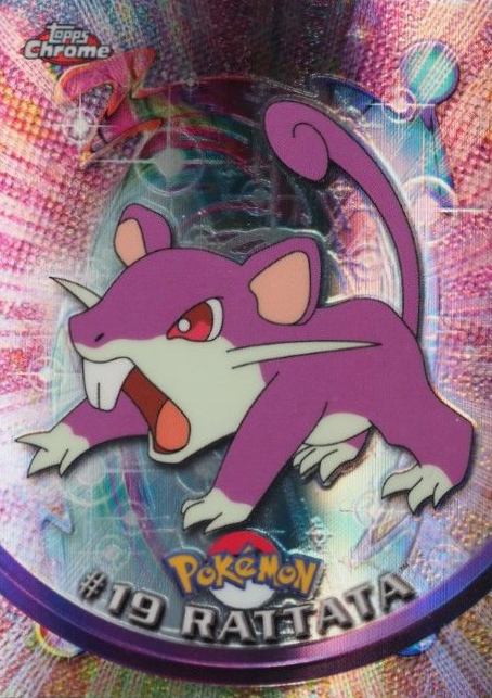 2000 Topps Chrome Pokemon T.V. Rattata #19 TCG Card