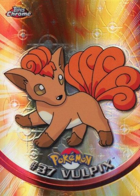 2000 Topps Chrome Pokemon T.V. Vulpix #37 TCG Card