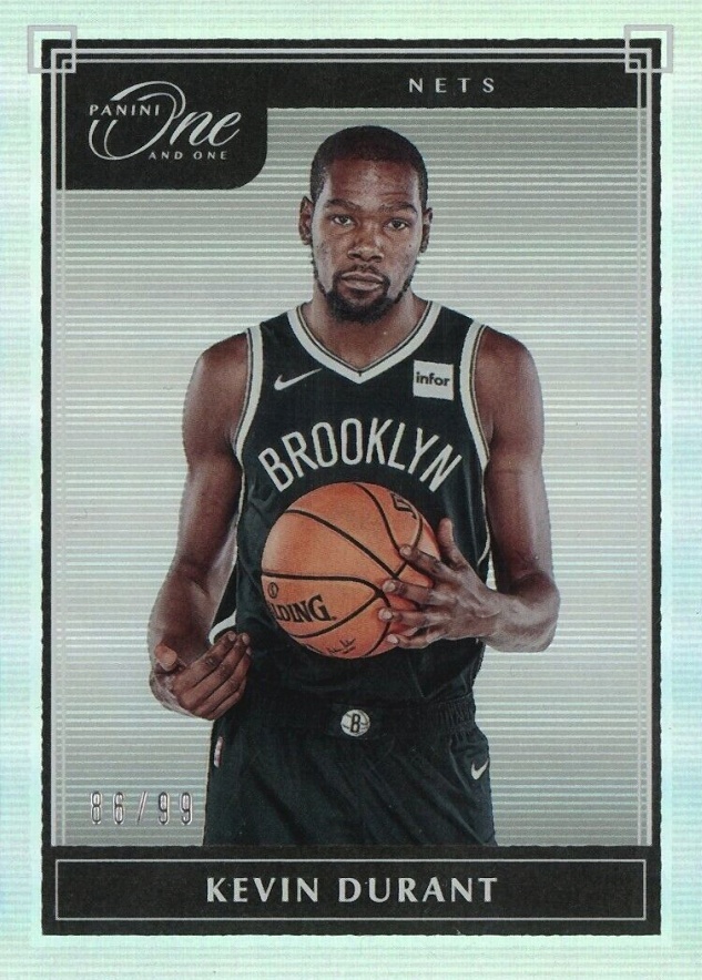 2019 Panini One and One Kevin Durant #62 Basketball Card