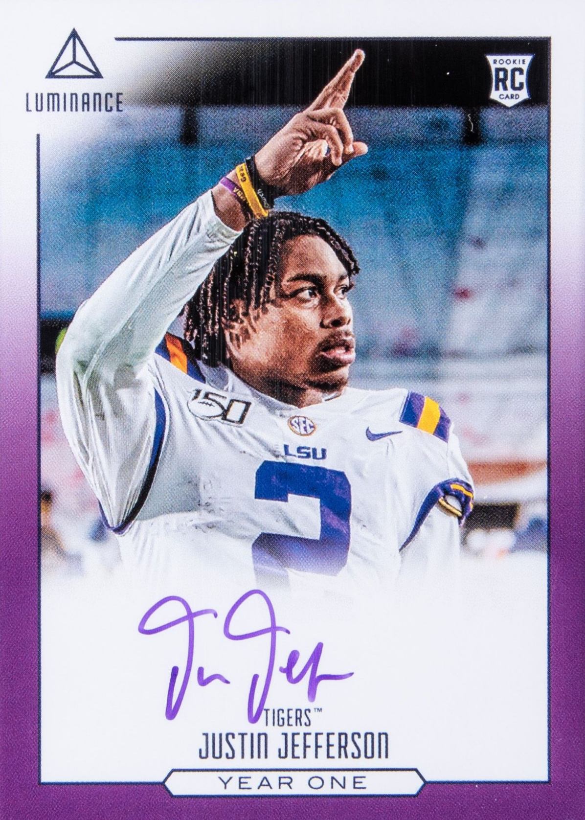 2020 Panini Luminance Year One Signatures RPS Justin Herbert #YOJH Football Card