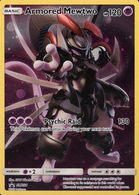 2019 Pokemon SM Black Star Promo Full Art/Armored Mewtwo #SM228 TCG Card