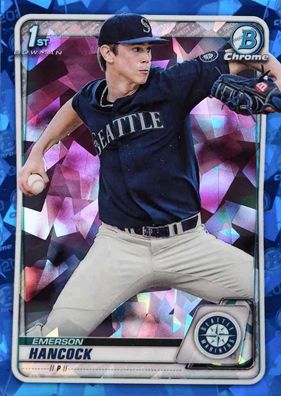 2020 Bowman Draft Chrome Sapphire Edition Emerson Hancock #BD12 Baseball Card