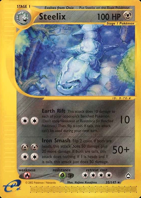 2003 Pokemon Aquapolis Steelix #35 TCG Card