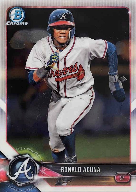 2018 Bowman Prospects Chrome Ronald Acuna Jr. #1 Baseball Card