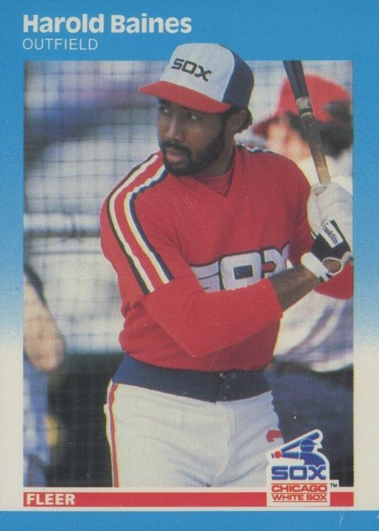 1987 Fleer Glossy Harold Baines #485 Baseball Card