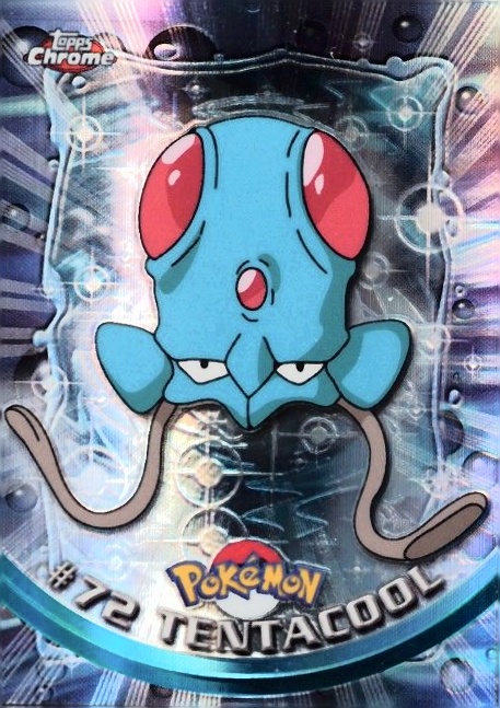 2000 Topps Chrome Pokemon T.V. Tentacool #72 TCG Card