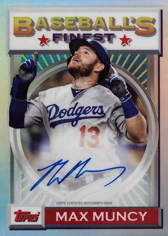 2020 Finest Flashbacks Autographs Max Muncy #MM Baseball Card