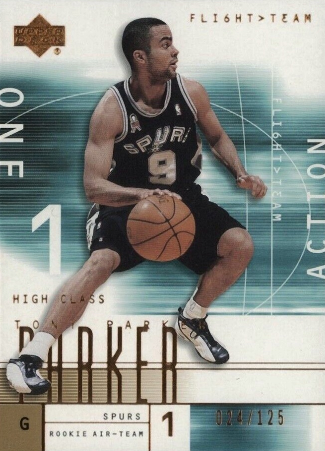 2001 Upper Deck Flight Team Tony Parker #136 Basketball Card