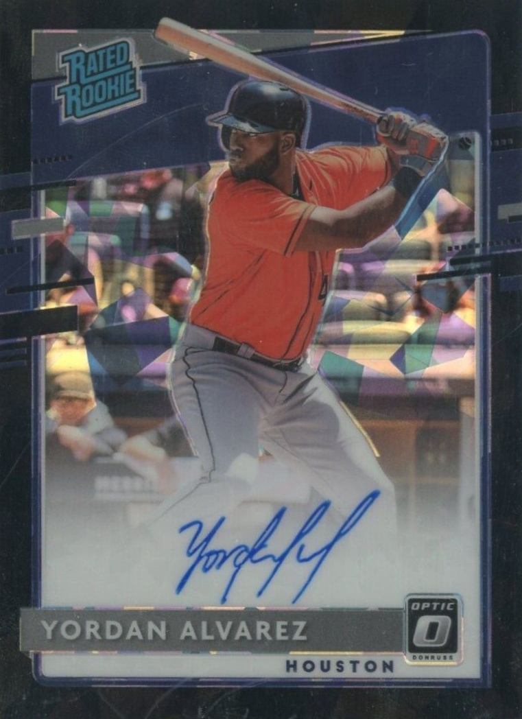 2020 Panini Donruss Optic Rated Rookies Signatures Yordan Alvarez #RRSYA Baseball Card