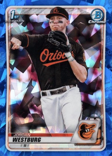 2020 Bowman Draft Chrome Sapphire Edition Jordan Westburg #BD111 Baseball Card