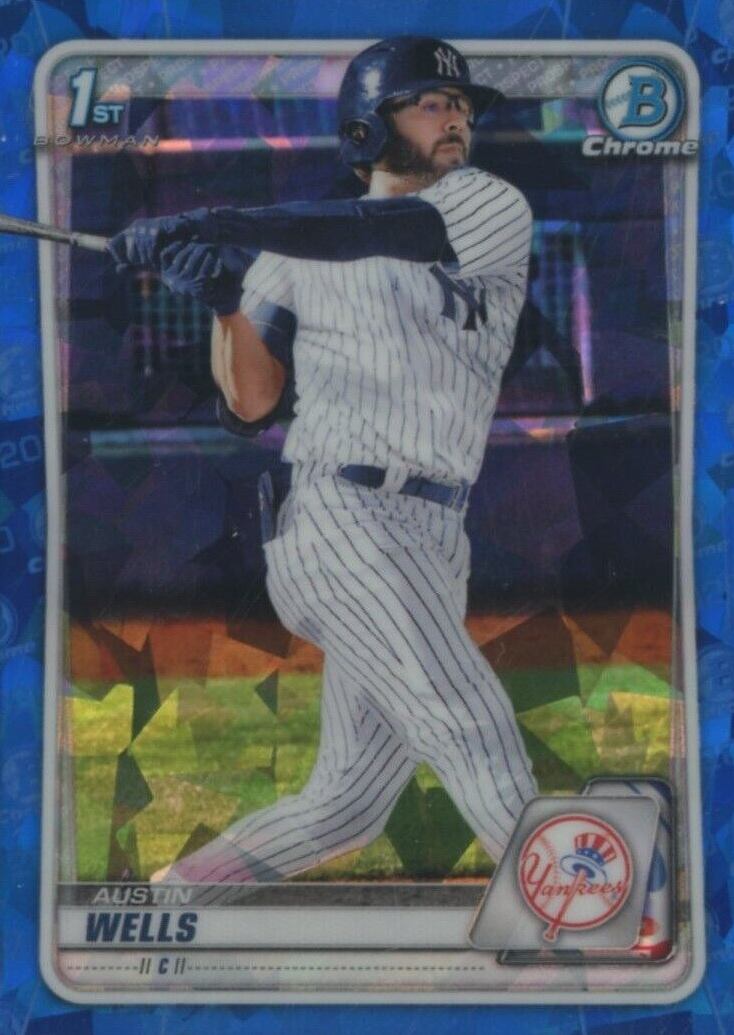 2020 Bowman Draft Chrome Sapphire Edition Austin Wells #BD56 Baseball Card