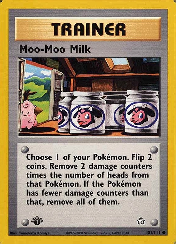 2000 Pokemon Neo Genesis 1st Edition Moo-Moo Milk #101 TCG Card