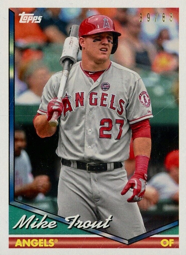 2019 Topps Transcendent VIP Party Mike Trout Through the Years Mike Trout #1994 Baseball Card