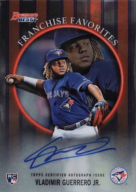 2019 Bowman's Best 1999 Franchise Favorites Autographs Vladimir Guerrero Jr. #VGJ Baseball Card