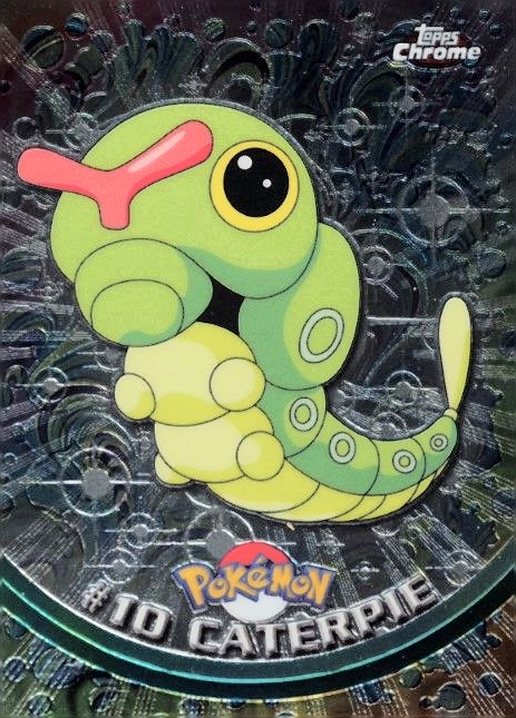 2000 Topps Chrome Pokemon T.V. Caterpie #10 TCG Card