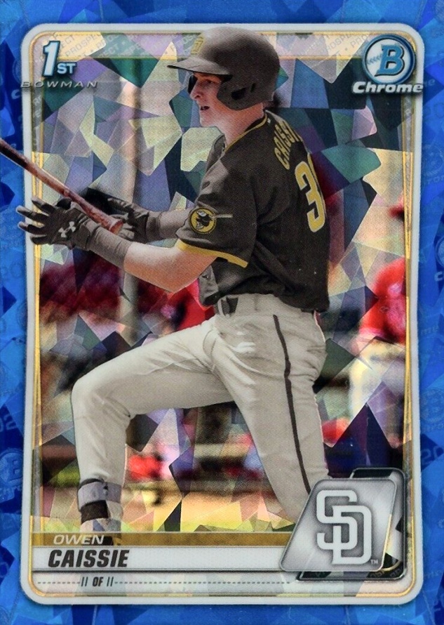 2020 Bowman Draft Chrome Sapphire Edition Owen Caissie #BD49 Baseball Card