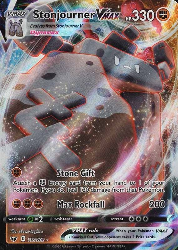 2020 Pokemon Sword & Shield Full Art/Stonjourner Vmax #116 TCG Card