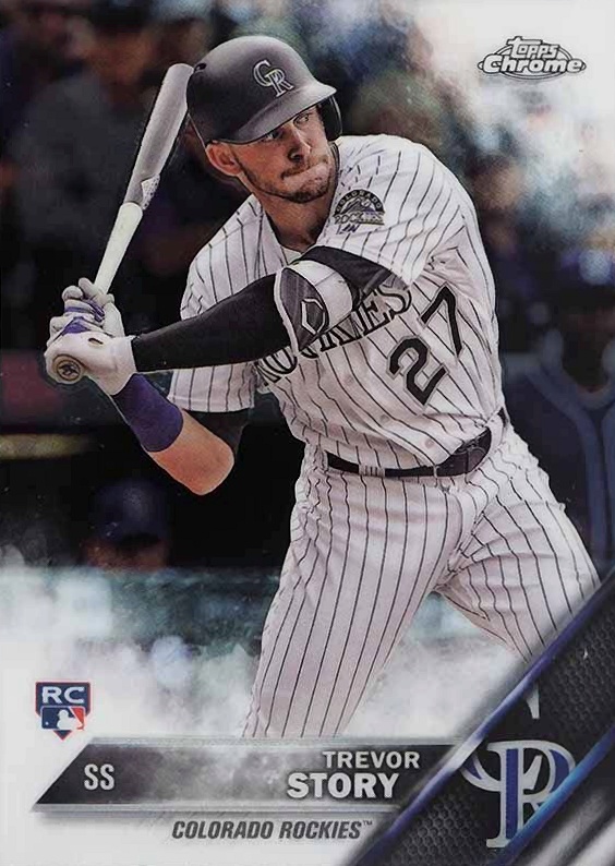 2016 Topps Chrome Trevor Story #45 Baseball Card