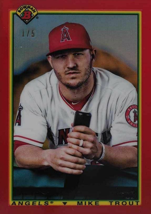 2020 Bowman Chrome 1990 Bowman Mike Trout #90BMT Baseball Card