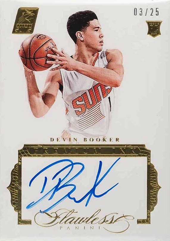 2015 Panini Flawless Premium Ink  Devin Booker #PI-DB Basketball Card