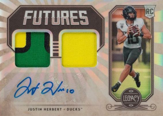 2020 Panini Legacy Futures Dual Patch Autographs Justin Herbert #FDJH Football Card