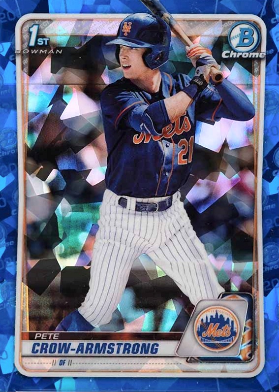 2020 Bowman Draft Chrome Sapphire Edition Pete Crow-Armstrong #BD72 Baseball Card