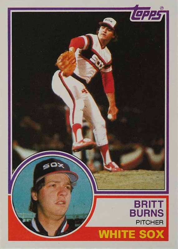 1983 Topps Britt Burns #541 Baseball Card