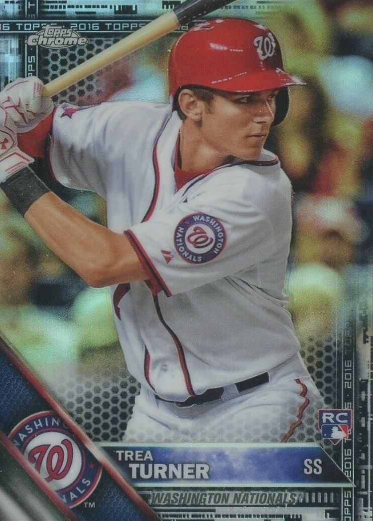 2016 Topps Chrome Trea Turner #32 Baseball Card