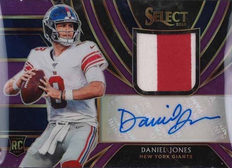 2019 Panini Select Rookie Signature Memorabilia Prizm  Daniel Jones #RMDJ Football Card