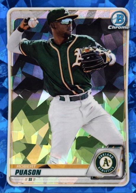 2020 Bowman Draft Chrome Sapphire Edition Robert Puason #BD155 Baseball Card