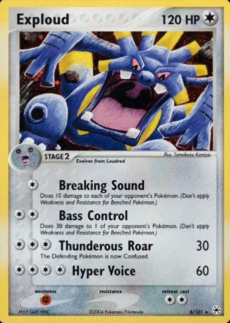 2004 Pokemon EX Hidden Legends Exploud-Holo #6 TCG Card