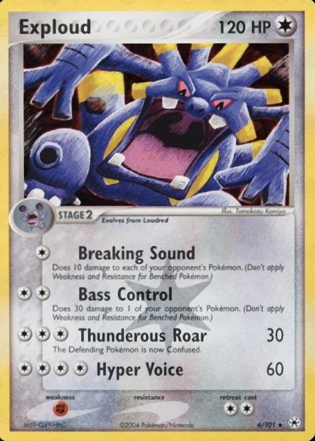 2004 Pokemon EX Hidden Legends Exploud-Reverse Foil #6 TCG Card