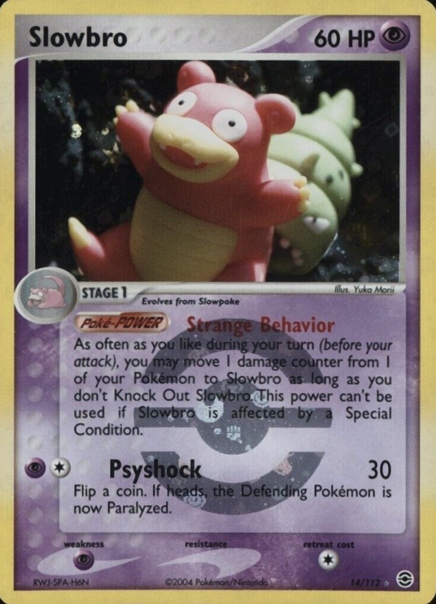 2004 Pokemon EX Fire Red & Leaf Green Slowbro-Reverse Foil #14 TCG Card